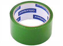 Лента клейкая упаковочная, зеленая, 48 мм х 40 м, OfficeSpace