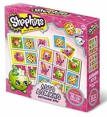 Набор 2в1 «Shopkins» лото, домино, +мини-пазлы, Origami