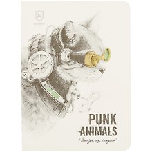 Записная книжка «Punk animals» А6, 24 листа в клетку, сшивка, Languo, в ассортименте