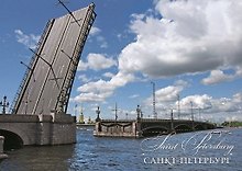Открытка с видами (СПб) Троицкий мост [SPB-176]