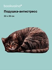 Подушка декоративная антистресс Котик серый (33х20) (bv-16)