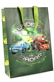 Пакет подарочный А4 26*32*15 "Тачки. В поле радара" с эффектами, GRAND GIFT