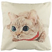 Подушка Кот акварель(текстиль)(43х43)