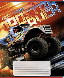 Тетрадь в клетку Hatber «MonsterTruck» в ассортименте, 24 листа