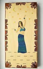 Игра настольная Нарды малые инкрустированные (светлый и темный фон) 400*200*36 ИН-1843
