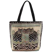 Сумка-шоппер на молнии Три кота Зигзаг (40х40) (текстиль)