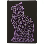 Книга для записей в линейку «Starlight. Кошка», B6, 80 листов + 48 наклеек