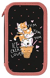 Пенал 2 отделения "Котопончик" 19*10,5 см