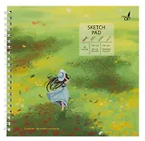 Скетчбук 190*190 60л "Свежее утро" комбинир.блок, тв.обложка, софт.тач., евроспираль