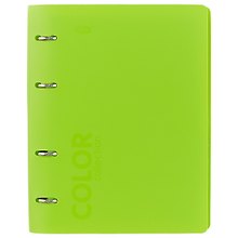 Тетрадь на кольцах «NEON GREEN» 120 листов в клетку, А5, сменный блок - Stila