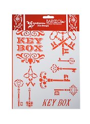 Трафарет пластиковый многоразовый Набор ключей (Л-91) (20х25см)