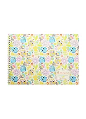 Альбом для рисования 20л А4 "Совы и цветочки (орнамент)" офсет 110г/м2, твин.лак, набивка, евроспираль, Unnika