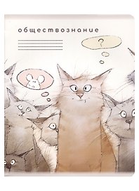 Тетрадь предметная «Кот учёный. Обществознание» 48 листов в клетку, со справочными материалами - Be positive