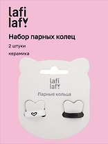 Набор парных колечек «Сердечки», 2 штуки, керамика, Lafilaf