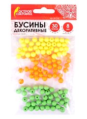 Бусины декоративные Шарики (8 мм) (30 г) (3+) (661234) (упаковка) (Остров сокровищ)