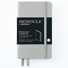 Записная книжка A6 98л тчк. "Monocle" тв.обл., цвет светло-серый, Leuchtturm1917