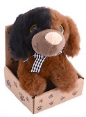 Собачка с пятнышком в крафт коробке (12-01568-570) - 0