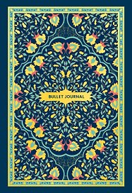 Книга для записей А5 80л тчк. "Bullet Journal (ковер золотой)" с наклейками