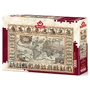 Пазл Educa 1000 деталей Древняя карта мира