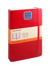 Книга для записей А5 200л лин. "CLASSIC SOFT EXPANDED Large" мягк.обл., красный, резинка, 2 ляссе, Moleskine