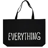 Сумка-шоппер большая Everything черная, текстиль 70см.*45см.*17см.