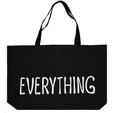 Сумка-шоппер большая Everything черная, текстиль 70см.*45см.*17см.