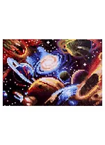 Алмазная мозаика "Яркие краски космоса", 22х32
