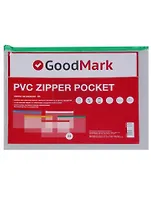 Папка на молнии А4 прозрачная, GoodMark