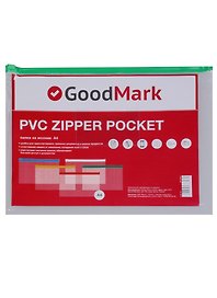 Папка на молнии А4, прозрачная, GoodMark