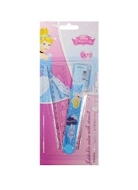Линейка 30см "Princess", раскладная с трафаретом, Академия Групп