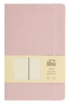 Книга для записей А5 96л тчк. "Joy Book. Розовая вуаль" иск.кожа, тонир.блок, скругл.углы, ляссе, резинка, карман на задн.форзаце