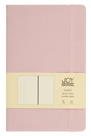 Книга для записей А5 96л тчк. "Joy Book. Розовая вуаль" иск.кожа, тонир.блок, скругл.углы, ляссе, резинка, карман на задн.форзаце