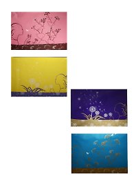 Папка для тетрадей «Flowers» А4, ткань, на молнии, Black Ant, в ассортименте