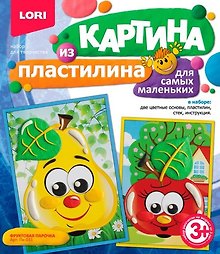 Набор для творчества LORI Картина из пластилина "Фруктовая парочка" Пк-031