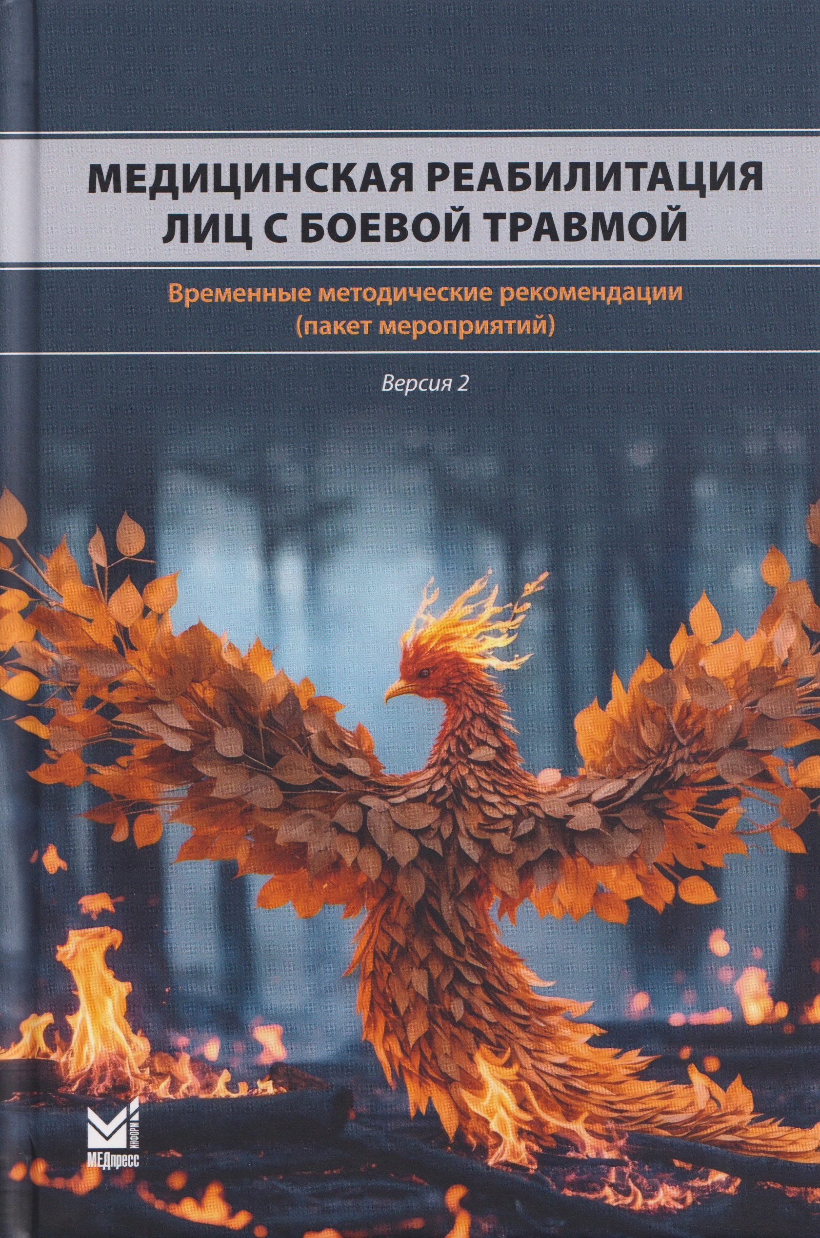Обложка книги «Медицинская реабилитация лиц с боевой травмой. Временные методические рекомендации (пакет мероприятий). Версия 2»