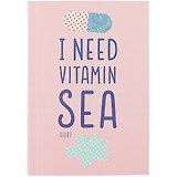 Ежедневник недат. А6+ 128л 120*170 "Vitamin sea" интегр.переплет, мат.лам, офсет