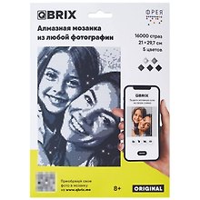 Набор для творчества Mozabrick. Алмазная мозаика «QBRIX - Original», 21 х 29,7 см, 5 цветов