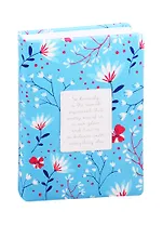 Ежедневник недат. А5 160л Romantic синий, иск.кожа, обл.поролон, нашивка с тиснением, ляссе