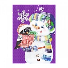 Алмазная мозаика Открытка 13х18см Счастья в Новом Году! (Арт. М-9348)