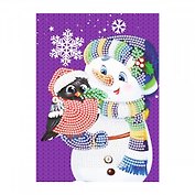 Алмазная мозаика Открытка 13х18см Счастья в Новом Году! (Арт. М-9348)