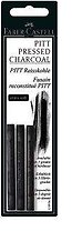 Пресованный уголь Faber-Castell PITT® MONOCHROME, Medium 3шт.,в блистере