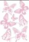 Наклейки для дома, Декоретто, Розовые бабочки