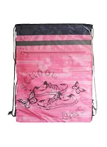 Мешок для сменной обуви "КЕДЫ НА РОЗОВОМ" 36*48см, полиэстер, карман на молнии, Феникс