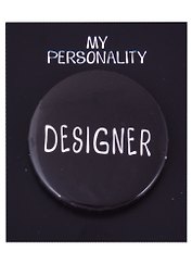 Значок круглый Designer (черный) (металл) (38см) (ЗН2021-001)