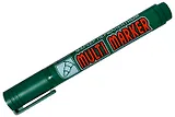 Маркер перманентный Crown, Multi Marker, зеленый 1-2 мм