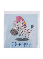 Алмазная мозаика MAZARI Открытка своими руками BE HAPPY №2, 15х15 см, ОПП-упаковка