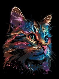 Картина-раскраска по номерам «Цветной котик», 30 х 40 см, Рыжий Кот