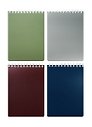 Блокнот А6 80л кл. "METALLIC" пласт.обл, спираль, ассорти, Hatber