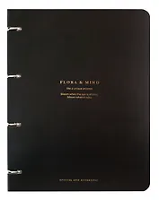 Тетрадь на кольцах в клетку Be Smart, Flora, А4, 120 листов, черная