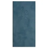 Еженедельник дат. 2026г. 64л 80х165 мм "Тиволи глосс" сизо-синий, кожзам, мягк.переплет, блинт.тиснение, офсет, справ.мат-лы, инд.уп